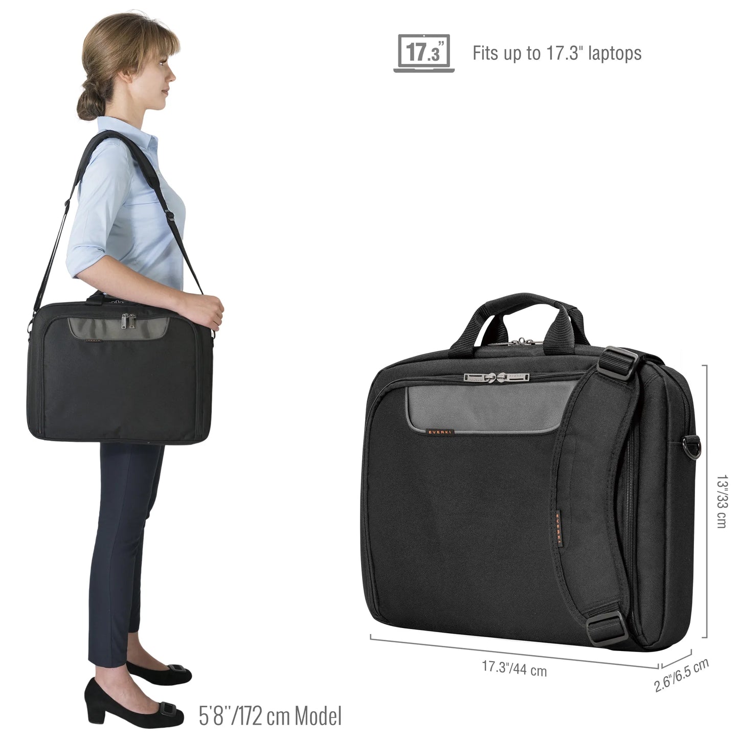 EVERKI EKB407NCH17 ADVANCE 17.3'' NOTEBOOK BRIEFCASE BAG
