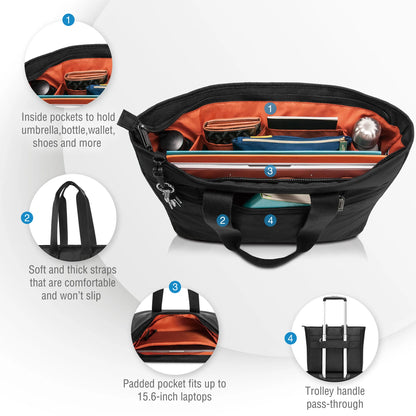 EVERKI EKB418 BUSINESS 418 15.6'' WOMEN’S LAPTOP TOTE BAG