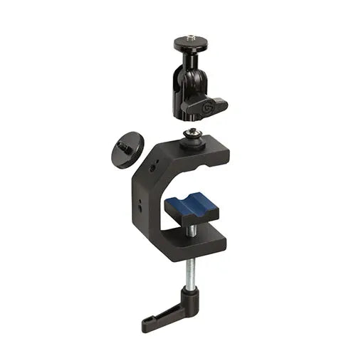 Elgato Heavy Clamp - Heavy-duty G-Clamp; Ball head and four ¼-inch threads; Rubber pad with tube groove.