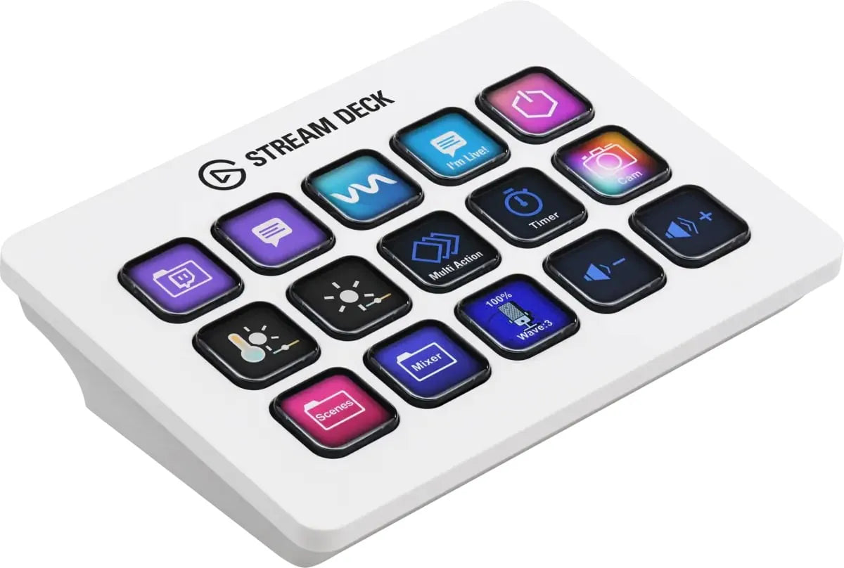 Elgato Stream Deck MK.2 - Tactile Control Interface; 15 Customizable LCD Keys - White
