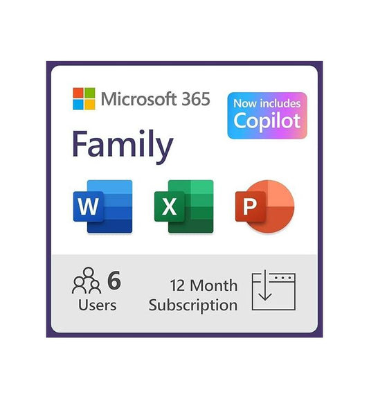 Microsoft 365 Family With Copilot 12 Month Subscription