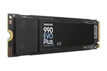 SAMSUNG MZ-V9S4T0BW 990 EVO Plus 4TB NVMe SSD - Read Speed up to 7250 MB/s; Write Speed to up 6300 MB/s; Random Read up to 1 050