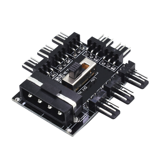 MOLEX TO 8  X FAN + SPEED SELECTOR