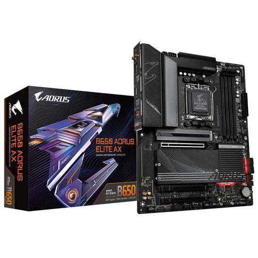 GIGABYTE Motherboard AMD B650 Aorus Elite Chipset for AMD AM5; 4x DDR5; 3x M2; HDMI/DP; ATX