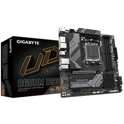GIGABYTE Motherboard AMD B650 Chipset for AMD AM5; 4x Dual DDR5; 2x M2; 1x HDMI 2x DP.