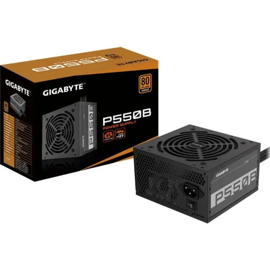 Gigabyte PSU P550B Bronze Certified 550W - 3 Year Warranty; 24/20-pin x 1; CPU 4+4-pin x 1; PCI-E 6+2-pin x 2; SATA x 6; Peri x3