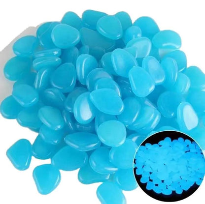 Glow-in-the-Dark Pebbles – Blue Luminous Stones (250g)