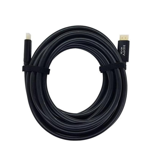 MicroWorld HDMI 2.0 V2 5M Cable - 4K@60Hz, HDR, Gold-Plated, Braided offers superior digital connectivity for enhanced viewing.