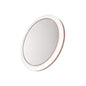 Rose gold LED Portable Makeup Mirror with Built-in Wireless Charger by HLQ for flawless makeup application on the go