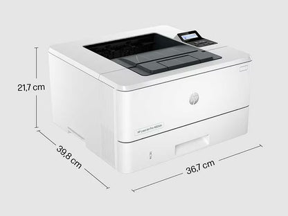 HP LaserJet Pro 4003Dn - High Speed Duplex Printing white monochrome laser printer with dimensions 36.7×39.8×21.7 cm, HP