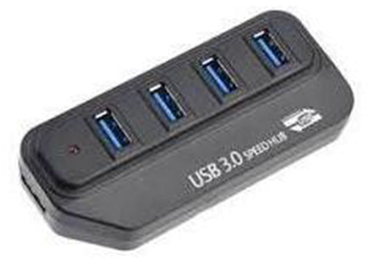 PRE-Loved MicroWorld USB 4-Port Hub 3.0 - SuperSpeed 5Gbps with LED Indicators for enhanced connectivity and performance.