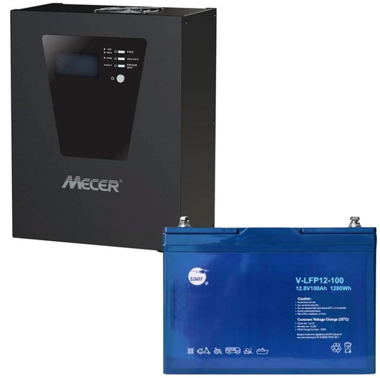 B: IVR-1200MPPT + 1X LPF12-100 LITH BAT