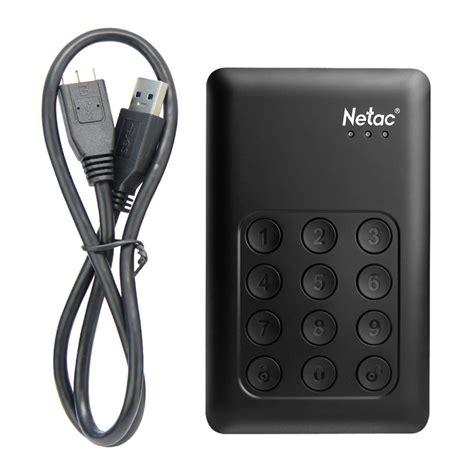 Netac 2.5 USB3 1TB SECURE External Hard Drive with AES256 Encryption for ultimate data protection and convenience.