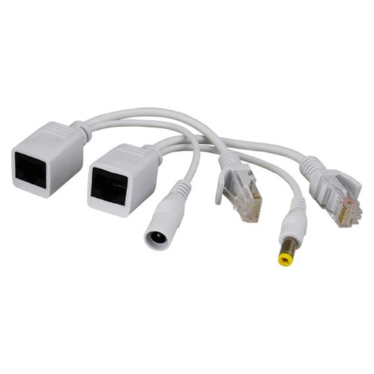 Poe power over ethernet injector kit with DC power connectors and RJ45 connectors 