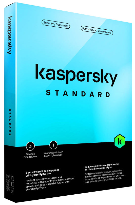 Kaspersky Plus 3 Device 1 Year Subscription Slim Package - Kaspersky real-time antivirus & safe browsing