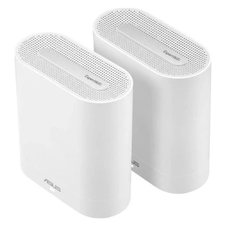 ASUS ExpertWiFi EBM68 two-unit mesh system â€” front and top view