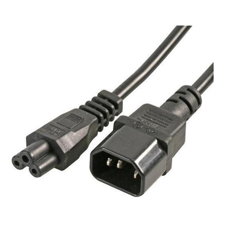1.8m IEC C14 male to IEC C5 cloverleaf female power cable