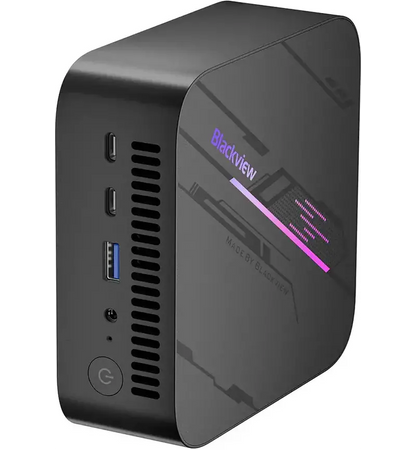 lackview MP100 Mini PC with Intel Core i5-12450H and compact desktop design