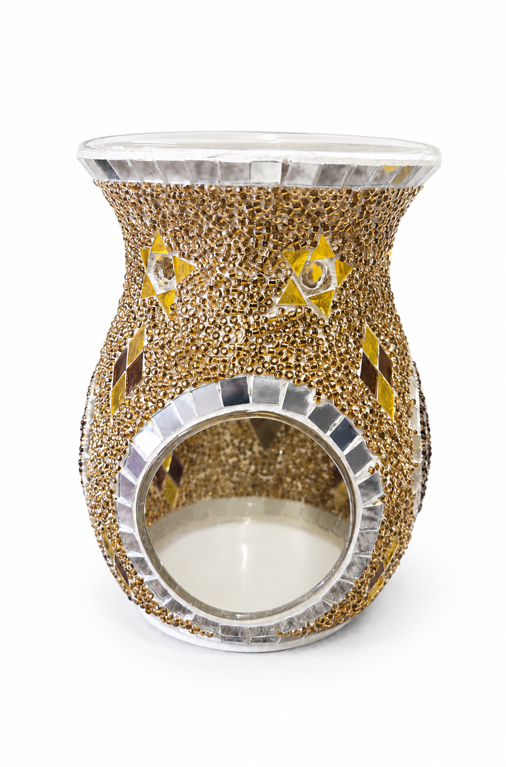 Mosaic Star Design Oil Burner – Decorative Ceramic Wax Melt & Essential Oil Burner
