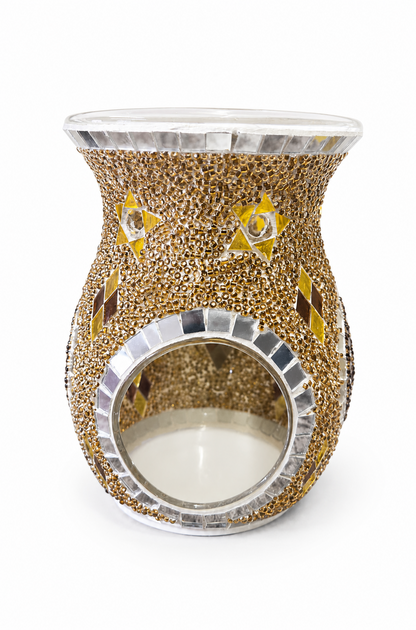 Mosaic Star Design Oil Burner – Decorative Ceramic Wax Melt & Essential Oil Burner