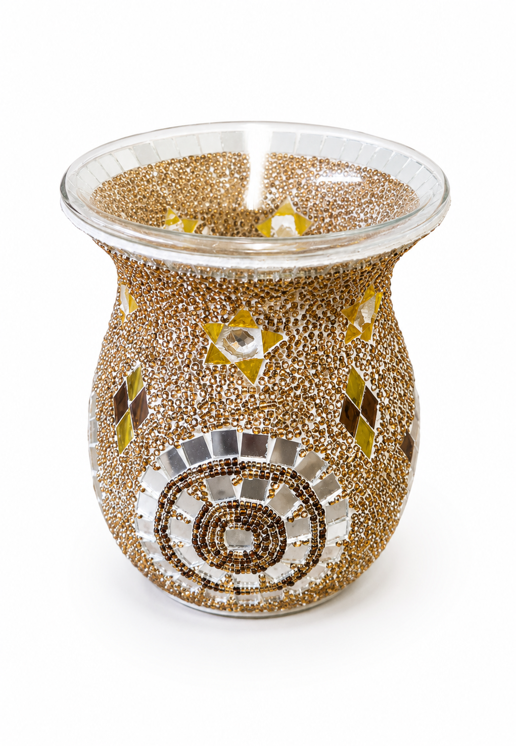 Mosaic Star Design Oil Burner – Decorative Ceramic Wax Melt & Essential Oil Burner