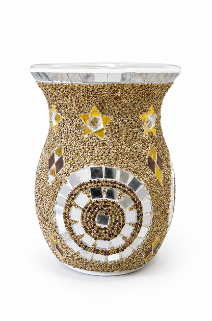 Mosaic Star Design Oil Burner – Decorative Ceramic Wax Melt & Essential Oil Burner