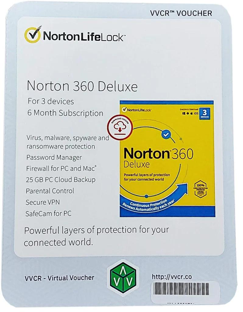 NORTON 360 DELUXE 3DEVICE 6MONTHS