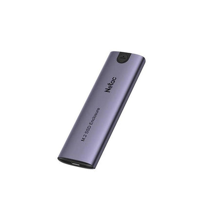 NETAC M.2 NVMe/SATA External SSD Enclosure – USB 3.2 Gen 2, 10Gbps High-Speed Adapter Case in sleek purple design