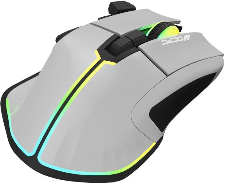 OCPC MR33 ergonomic gaming mouse grey close up