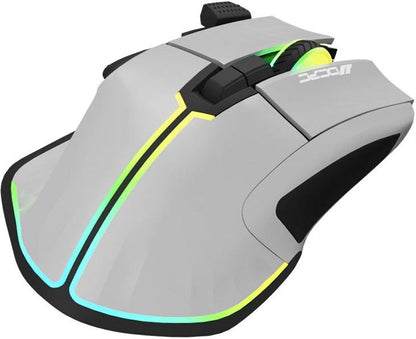 OCPC MR33 ergonomic gaming mouse grey close up