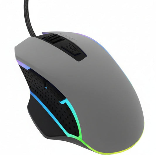 OCPC MR8 Professional 7D USB Gaming Mouse – 1200–7200 DPI Precision, RGB Breathing Light