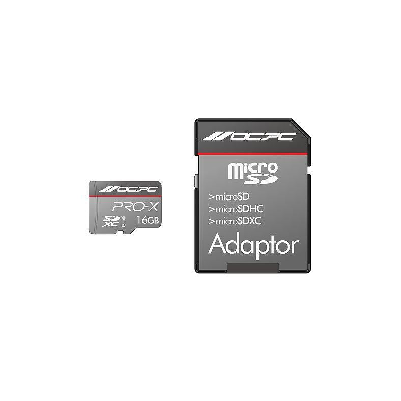 OCPC PRO-X 16GB microSDHC UHS-I Memory Card with SD Adapter