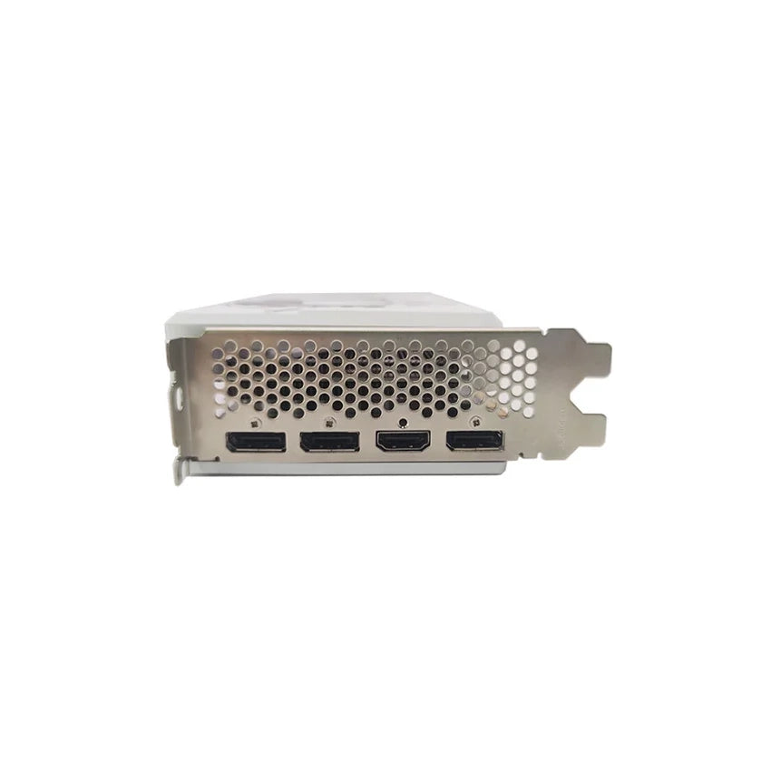 Port view of the OCPC Radeon RX 6700XT graphics card showing the 3 DisplayPort and 1 HDMI ports