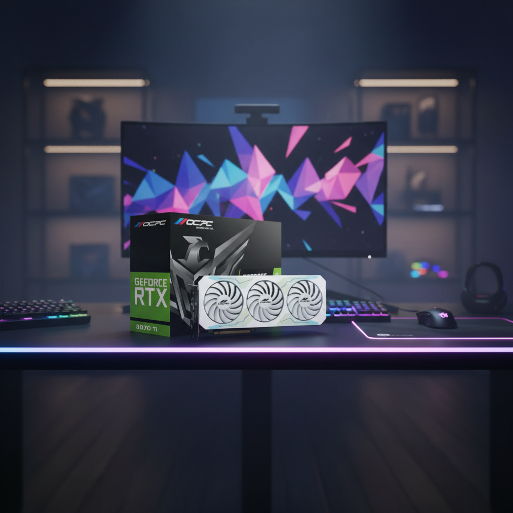 OCPC GeForce RTX 3070 Ti XE White 8GB GDDR6X Graphics Card
