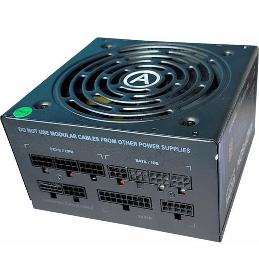 MicroWorld 1000W PCIe 5.0 Power Supply – 80 Gold Fully Modular, ideal for high-performance gaming and workstations.