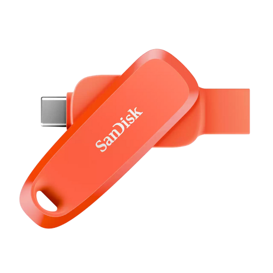 SanDisk Ultra Dual Drive Luxe USB Type-C 32GB Flash Drive Nasturium Orange