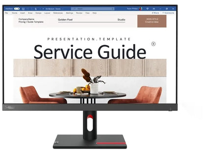 LENOVO ThinkVision S24i-30|24'' FHD IPS|100hz|Internal Power Supply|1xHDMI|1xVGA|HDMI Cable Incl|Tilt stand|BLACK|VESA MOUNT