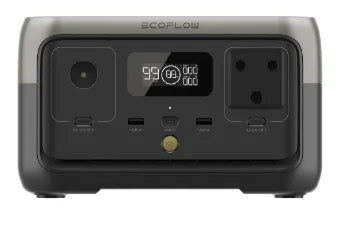 ECOFLOW RIVER 2 Portable Power Station - 256Wh LFP battery -  300W Output 110W Solar input - SA Socket