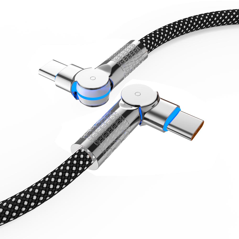 M-Link 240W USB-C to USB-C 90° Rotation Cable - 2m