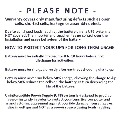 Battery: 6 Month Warranty