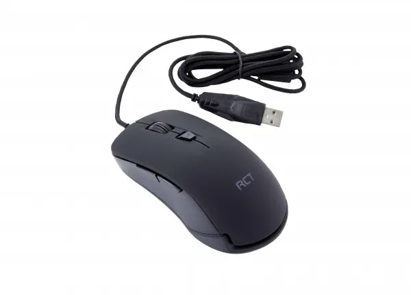RCT Optical USB Mouse Black 3200 DPI - Wired