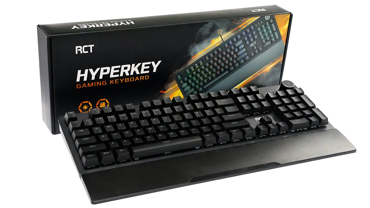 RCT HyperKey 104 keys Mechanical Gaming Keyboard; Blue mechanical switches; Multi Color LED Backlight.