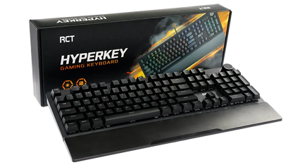 RCT HyperKey 104 keys Mechanical Gaming Keyboard; Blue mechanical switches; Multi Color LED Backlight.