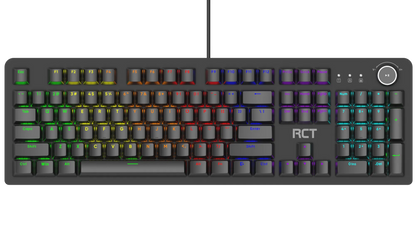 RCT HyperKey 104 keys Mechanical Gaming Keyboard; Blue mechanical switches; Multi Color LED Backlight.