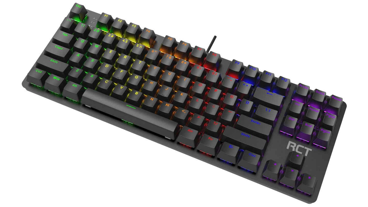 RCT HyperKey 104 keys Mechanical Gaming Keyboard; Blue mechanical switches; Multi Color LED Backlight.