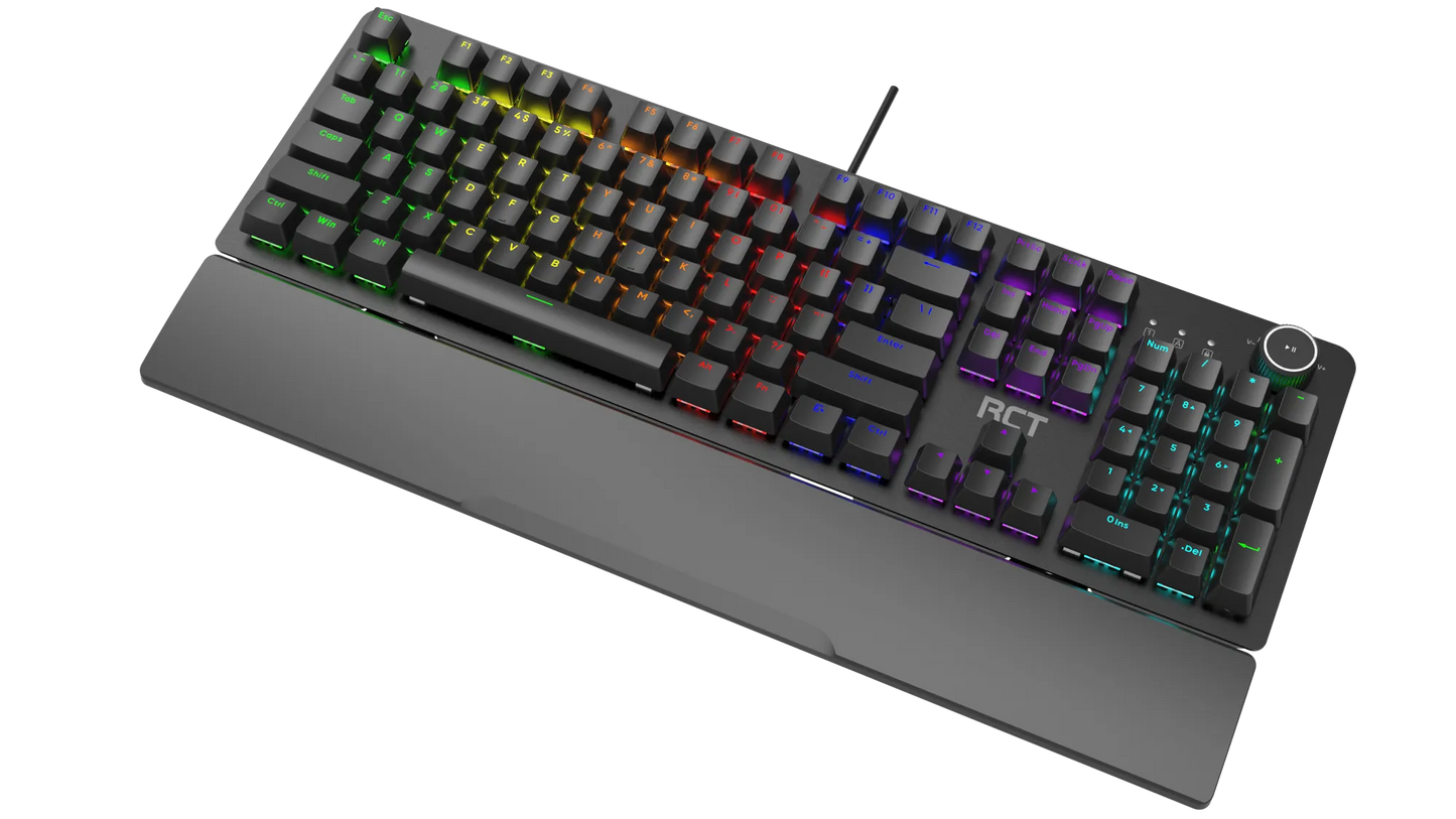 RCT HyperKey 104 keys Mechanical Gaming Keyboard; Blue mechanical switches; Multi Color LED Backlight.