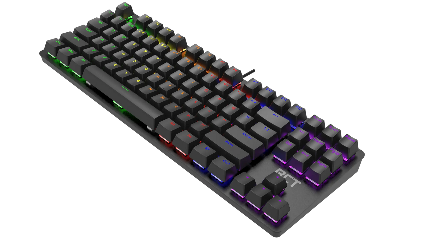 RCT HyperKeyTKL 87 keys Mechanical Gaming Keyboard; Blue mechanical switches; Multi Color LED Backlight.