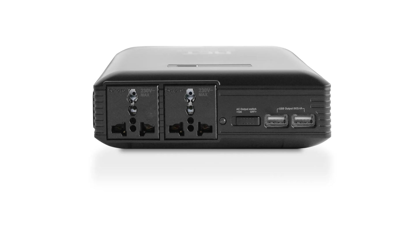 RCT MEGAPOWER S 54000mAh AC Lithium Power Bank; 2 x 230V AC Outlet; 2.4A USB Type A and 1 x 3A USB Type C with PD support