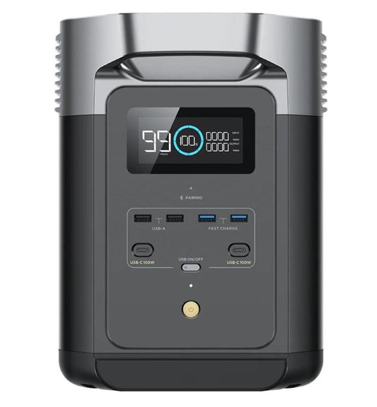 Discover reliable energy with the PRE-Loved EcoFlow DELTA 2 Portable Power Station – 1024Wh, 1800W, Solar Ready, Fast Charging.