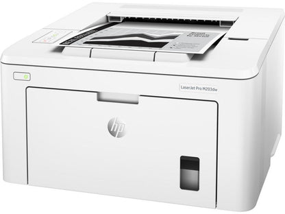 PRE-Loved HP LaserJet Pro M203DW - Compact Wireless Laser Printer, Reliable for efficient home or office printing.